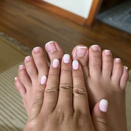 Classic French and ombré, so pretty