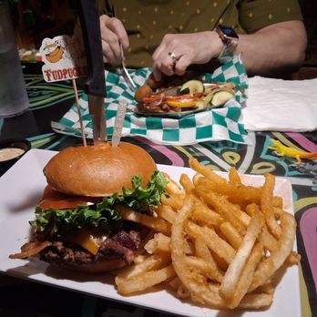 Fudpucker's - My burger with fries - Seafood Near Me - Destin, Florida