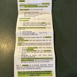 Cleaning instructions Cleaning instructions