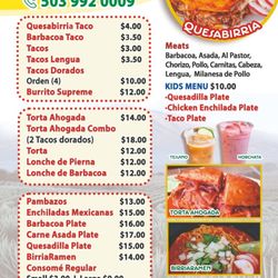 Mi Jalisco - *Updated* Menu as of November of 2023. QR Codes for Facebook page (Left) & Menu view on internet browser (Right).