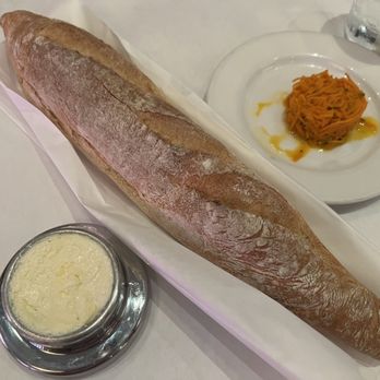 Mon Ami Gabi - Warmed French Baguette with butter and amuse bouche - French Near Me - Bethesda, Maryland Mon Ami Gabi - Warmed French Baguette with butter and amuse bouche - French Near Me - Bethesda, Maryland