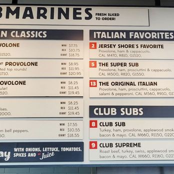 Jersey Mike's Subs - Da wall menu as of October 31, 2025 - Fast Food Near Me - Honolulu, Hawaii