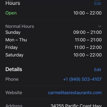 Carmelita’s - Dana Point - Their hours clearly state open at 10:00 am. - Mexican Near Me - Dana Point, California Carmelita’s - Dana Point - Their hours clearly state open at 10:00 am. - Mexican Near Me - Dana Point, California