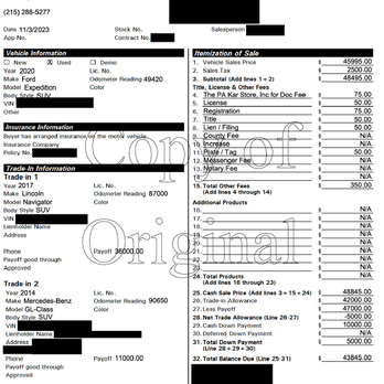 The Pa Kar Store - Redacted Buyers Order for the trashed vehicle sold at Full Market Value with no disclosures. - Used Car Dealers Near Me - Philadelphia, Pennsylvania The Pa Kar Store - Redacted Buyers Order for the trashed vehicle sold at Full Market Value with no disclosures. - Used Car Dealers Near Me - Philadelphia, Pennsylvania