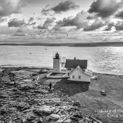 Hendricks Head Lighthouse - If there was a ghost and they had drones back in the 1870's, this is what it may have looked like.