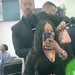 Ted Gibson blessing me with his talented hands on my hair!  At Starring hair salon!!