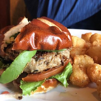 Willy McCoys - Turkey burger with tots. - Barbeque Near Me - Bloomington, Minnesota Willy McCoys - Turkey burger with tots. - Barbeque Near Me - Bloomington, Minnesota
