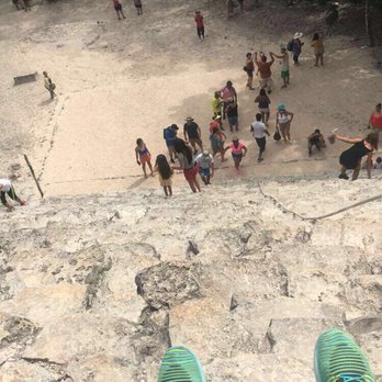 Zona Arqueológica de Cobá - They also have a rope going thru the middle to make you feel a little safer going up and down - Landmarks & Historical Buildings Near Me - Cobá, ROO