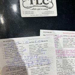 TLC While You're Away - Pet Sitting Log