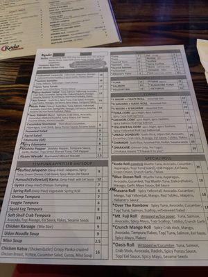 Menu photo 1 Kodo Sushi Bar Phoenix, AZ Menu photo 1 Kodo Sushi Bar Phoenix, AZ
