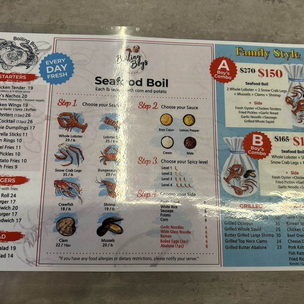 Boiling Boys - Menu 1/2 - Cajun/Creole Near Me - Palisades Park, New Jersey Boiling Boys - Menu 1/2 - Cajun/Creole Near Me - Palisades Park, New Jersey
