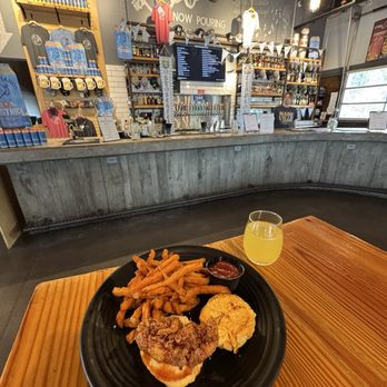 Steel Hands Brewing - Pimento Cheese Hot Honey Chicken Biscuit - Breweries Near Me - Cayce, South Carolina Steel Hands Brewing - Pimento Cheese Hot Honey Chicken Biscuit - Breweries Near Me - Cayce, South Carolina