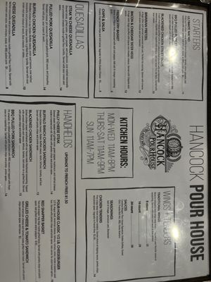 Menu photo 1 Hancock Pour House Orland, ME