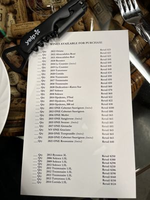 Menu photo 6 Brian Carter Cellars Woodinville, WA
