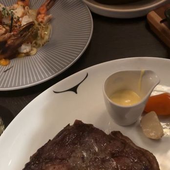 Masons Steakhouse - Ribeye steak, scampi pasta - Steakhouses Near Me - Quincy, Massachusetts