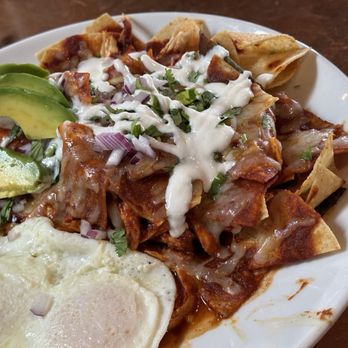 foothill - Chicken Chilaquiles with tomato red sauce - New American Near Me - Pasadena, California