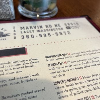 Cooper's Food & Drink - Soft opening menu. - Cocktail Bars Near Me - Lacey, Washington Cooper's Food & Drink - Soft opening menu. - Cocktail Bars Near Me - Lacey, Washington