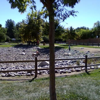 Aubrey Park - rocky pond (no water) next to play structure - Amateur Sports Teams Near Me - Poway, California