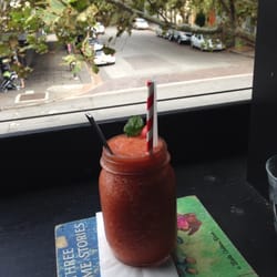Virgin Bloody Mary frappe from the balcony.