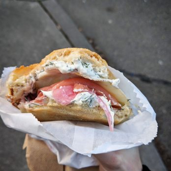 Sunny Up - Nina smoked salmone. Little heavy on the cream cheese but good flavor all around - Food Trucks Near Me