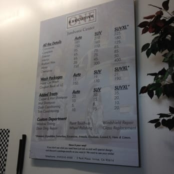 Executive One - On site menu - Car Wash Near Me - Irvine, California Executive One - On site menu - Car Wash Near Me - Irvine, California