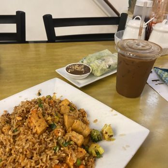 Phở Dollar - Com chien chay(86). Goi cuon chay (82), iced coffee. Fried rice tofu and spring rolls!  Do it! - Vietnamese Near Me - Buffalo, New York