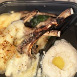 Parmesan crusted lamb chops