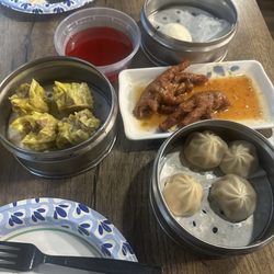 Hong Kong Express - Pork soup dumplings  Suimai S20. Cream Bun (3) Seasoned Sauced Chicken Paw(3)