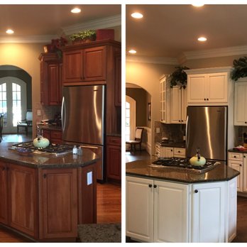 Integrity Painting Service - Before & After Kitchen Cabinet System - Painters Near Me - Atlanta, Georgia Integrity Painting Service - Before & After Kitchen Cabinet System - Painters Near Me - Atlanta, Georgia