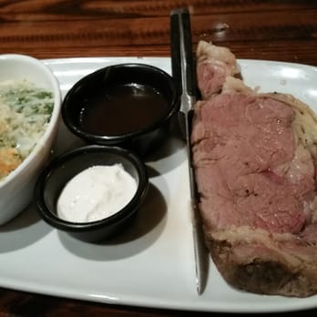 LongHorn Steakhouse - 8oz Prime Rib with creamed Spinach. - Steakhouses Near Me - Dublin, Georgia LongHorn Steakhouse - 8oz Prime Rib with creamed Spinach. - Steakhouses Near Me - Dublin, Georgia