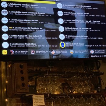 Lincoln Avenue Brewery - Beer List - Breweries Near Me - Pittsburgh, Pennsylvania Lincoln Avenue Brewery - Beer List - Breweries Near Me - Pittsburgh, Pennsylvania