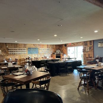 Hubbleton Brewing Company - Large dinning are with mug club mugs covering the walls. - Breweries Near Me - Waterloo, Wisconsin