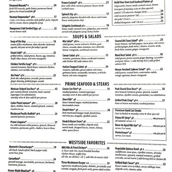 Bennett's Westside Grill - Menu, April 2025 - American Near Me - Rocklin, California