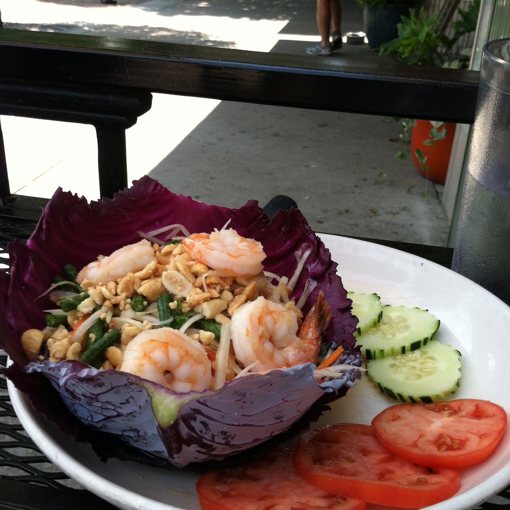 Zen Zero - Som Tom Salad with Shrimp. - Asian Fusion Near Me - Lawrence, Kansas