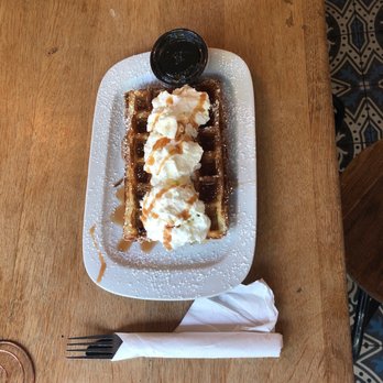Maison B Cafe - Caramel Waffle - Belgian Near Me - New Haven, Connecticut