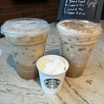 Starbucks - Pumpkin Spice Creme Chai (nondairy), Vanilla Sweet Cream Cold Brew and pup cup - Coffee & Tea Near Me - Seattle, Washington