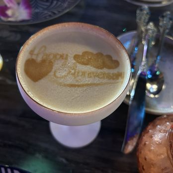 JK by Chef King - Espresso martini with a surprise message - Modern European Near Me - Oklahoma City, Oklahoma JK by Chef King - Espresso martini with a surprise message - Modern European Near Me - Oklahoma City, Oklahoma