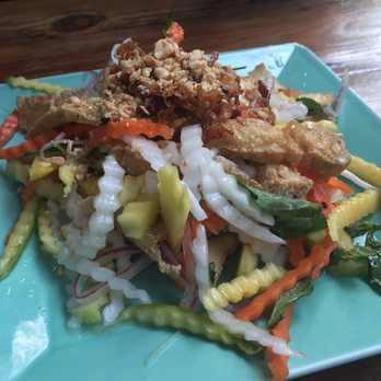 Meekong Kitchen - fried tofu and green mango salad - Vietnamese Near Me - Seattle, Washington Meekong Kitchen - fried tofu and green mango salad - Vietnamese Near Me - Seattle, Washington