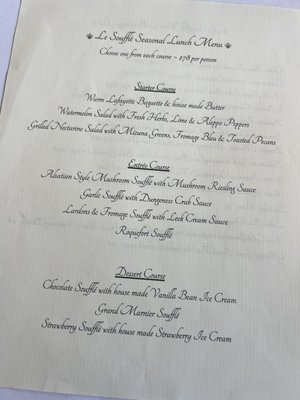 Menu photo 3 Le Souffle Carmel-by-the-Sea, CA Menu photo 3 Le Souffle Carmel-by-the-Sea, CA