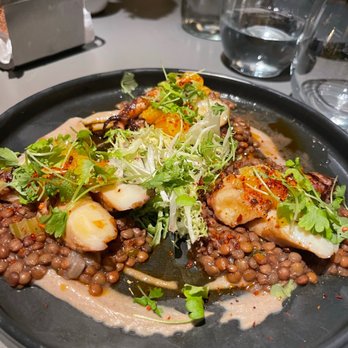 Faubourg Montclair - Grilled Octopus & Lentils - French Near Me - Montclair, New Jersey Faubourg Montclair - Grilled Octopus & Lentils - French Near Me - Montclair, New Jersey