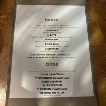 Jaguar Restaurant - Coconut Grove - Happy hour menu - Latin American Near Me - Miami, Florida Jaguar Restaurant - Coconut Grove - Happy hour menu - Latin American Near Me - Miami, Florida
