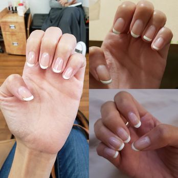 Jennie's Nails - Nail progression. Left freshly applied, top right 1 week in, bottom right 2 weeks in. - Nail Salons Near Me - San Bruno, California Jennie's Nails - Nail progression. Left freshly applied, top right 1 week in, bottom right 2 weeks in. - Nail Salons Near Me - San Bruno, California