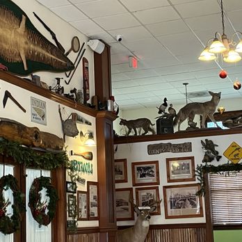 Marsh Landing Restaurant - a large display of hunting trophies - Southern Near Me - Fellsmere, Florida