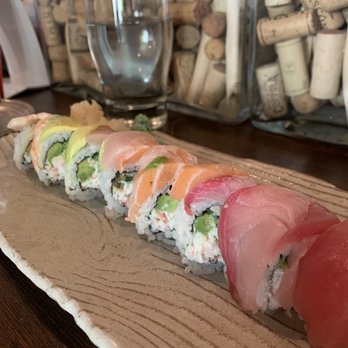 Moon Tree Sushi And Tapas - Rainbow Roll (by request) - Sushi Bars Near Me - Seattle, Washington Moon Tree Sushi And Tapas - Rainbow Roll (by request) - Sushi Bars Near Me - Seattle, Washington