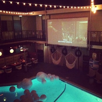 The Pearl Hotel - watching from the balcony since you can't sit poolside unless you buy something - San Diego, CA