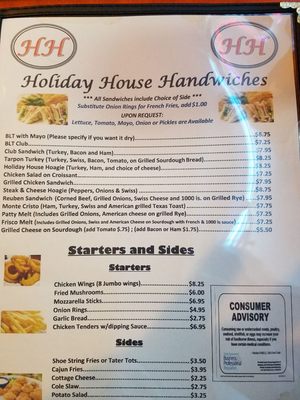 Menu photo 3 The Holiday House Restaurant Holiday, FL