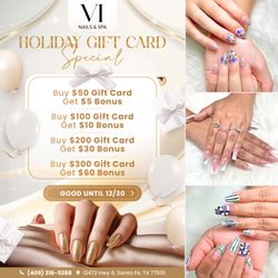 Vi Nails and Spa - HOLIDAY GIFT CARD SPECIALS