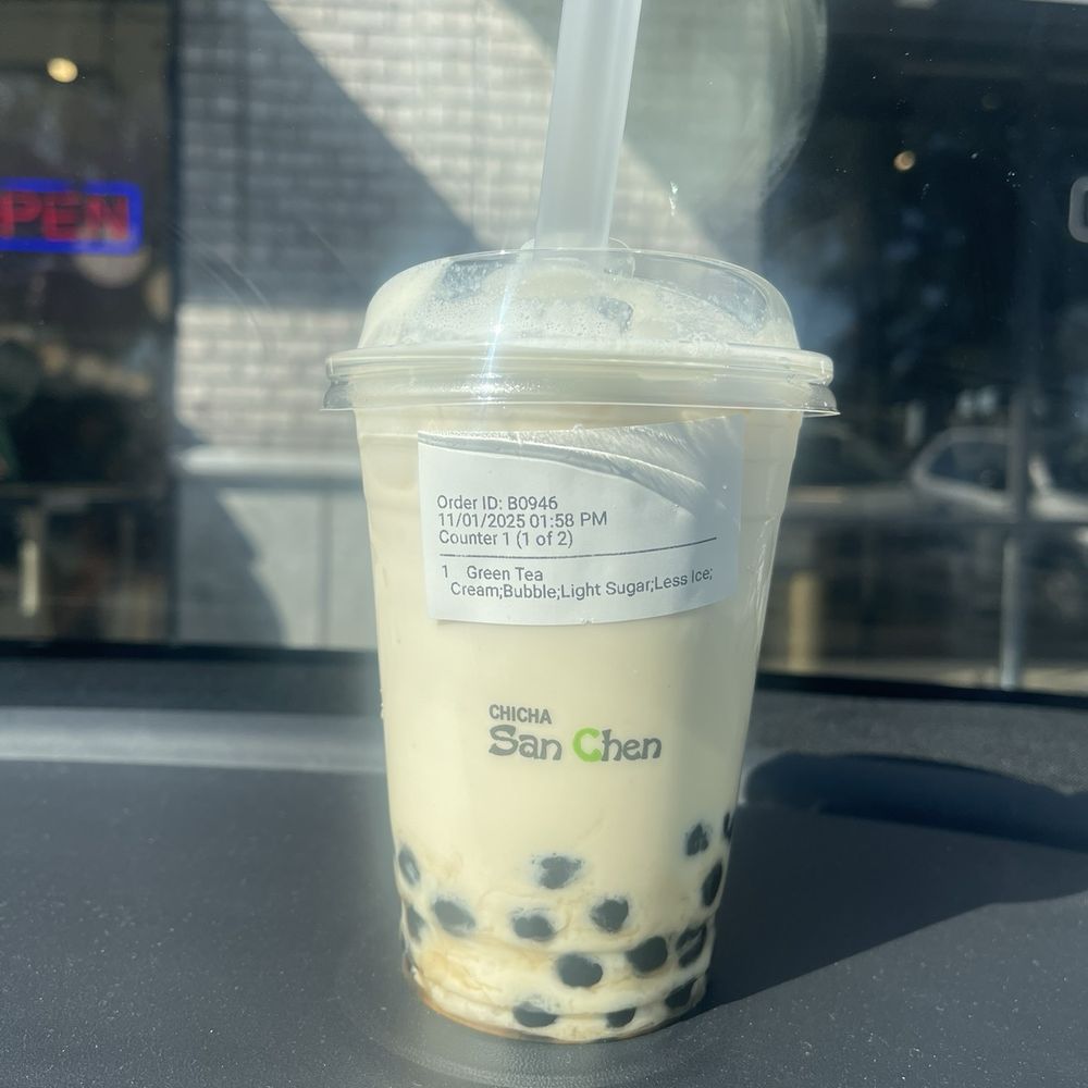 Chicha San Chen - Jasmine milk tea w/ regular boba - Bubble Tea Near Me - Duluth, Georgia Chicha San Chen - Jasmine milk tea w/ regular boba - Bubble Tea Near Me - Duluth, Georgia