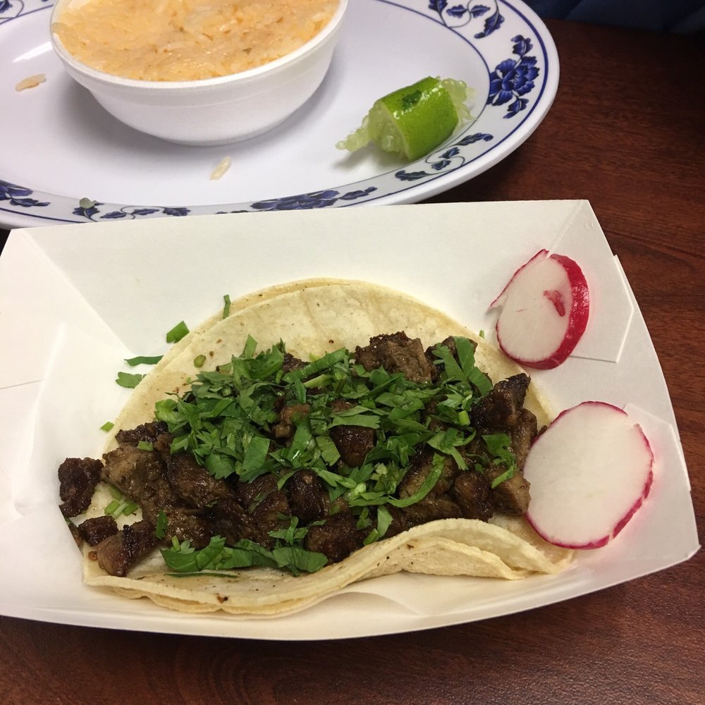 Rincon Mexicano - Carne asada taco and a side of rice. - Mexican Near Me - Inver Grove Heights, Minnesota Rincon Mexicano - Carne asada taco and a side of rice. - Mexican Near Me - Inver Grove Heights, Minnesota
