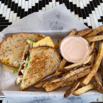 Lola's Street Kitchen - Avocado, Bacon & Cheese Grilled Sandwich with Rosemary Fries. - Food Trucks Near Me - Midway, Utah Lola's Street Kitchen - Avocado, Bacon & Cheese Grilled Sandwich with Rosemary Fries. - Food Trucks Near Me - Midway, Utah